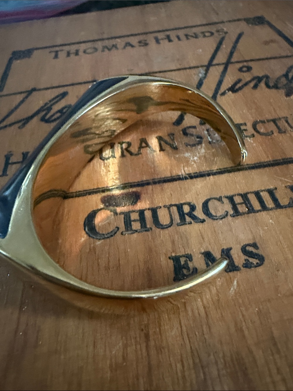 Gold Men’s Open Cuff Bracelet - Thomas Hind?